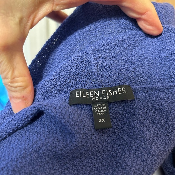 Eileen Fisher Blue 3X Sweater Set Cardigan Shell - Picture 8 of 16